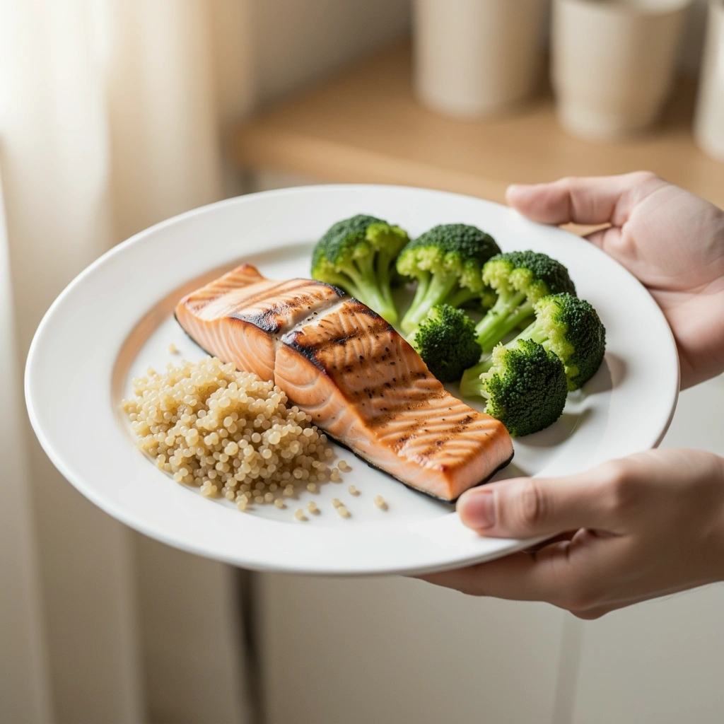 Porzione bilanciata di cibo